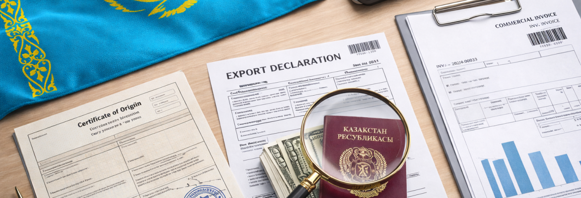 Документы экспорта Казахстана на столе